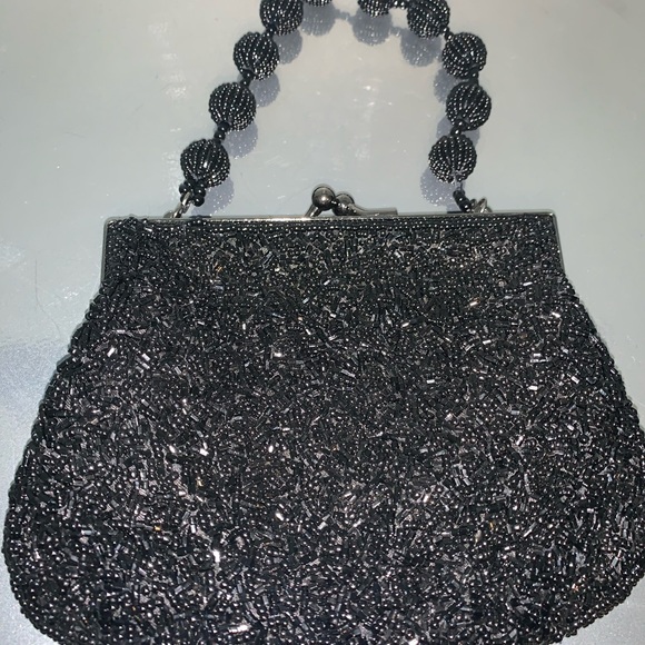 Stunning Vintage Carlos Fellini Black Beaded Handbag - Picture 3 of 7